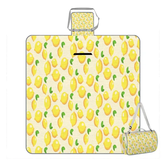 Manta Picnic Estera Playa Limon Respaldo Impermeable Para Al