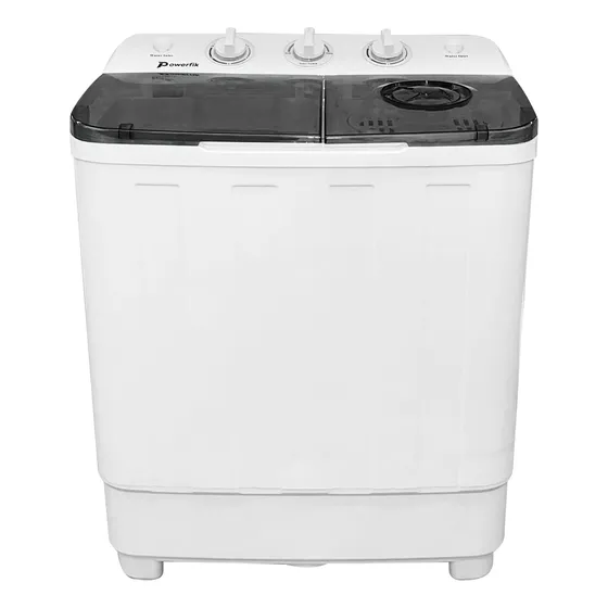 Lavadora Doble Tina 5kg Blanca C/tapa Negra Powerfik