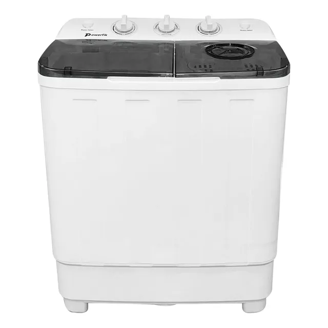 Lavadora Doble Tina 5kg Blanca C/tapa Negra Powerfik
