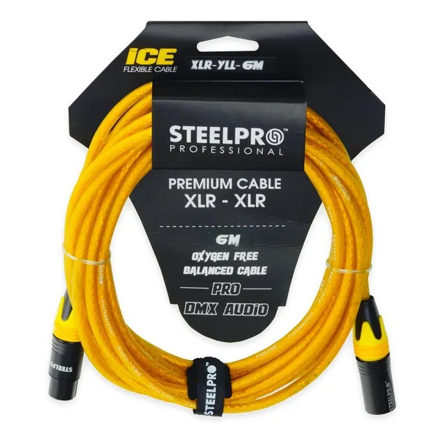 Cable Xlr 6m Balanceado Profesional Macho - Hembra Steelpro
