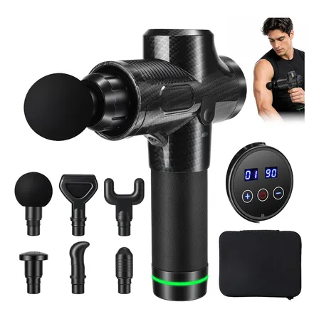 Pistola Massageadora Profissional Muscular Elétrica Portátil 127/220v Preto