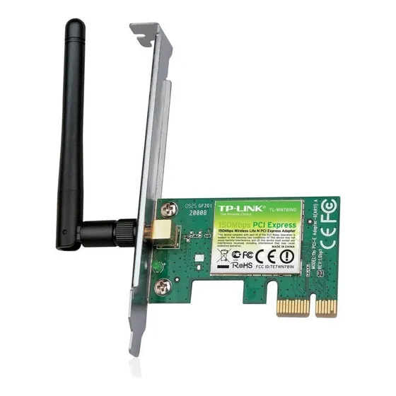 Placa de rede WiFi TP-Link PCI-e 1 antena WN781nd - Dixit Pc