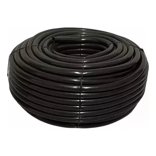 Manguera Negra Flexible Pvc 1' Pulgada Rollo 100 Mts