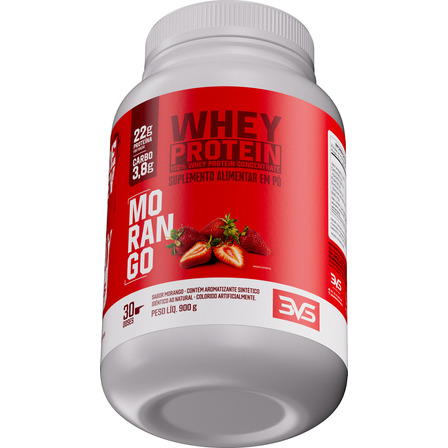 100% Whey Concentrado Com 22g De Proteína Por Dose - 900g - Sabor Morango 100% Whey Concentrado Com 22g De Proteína Por Dose - 900g - Sabor Morango