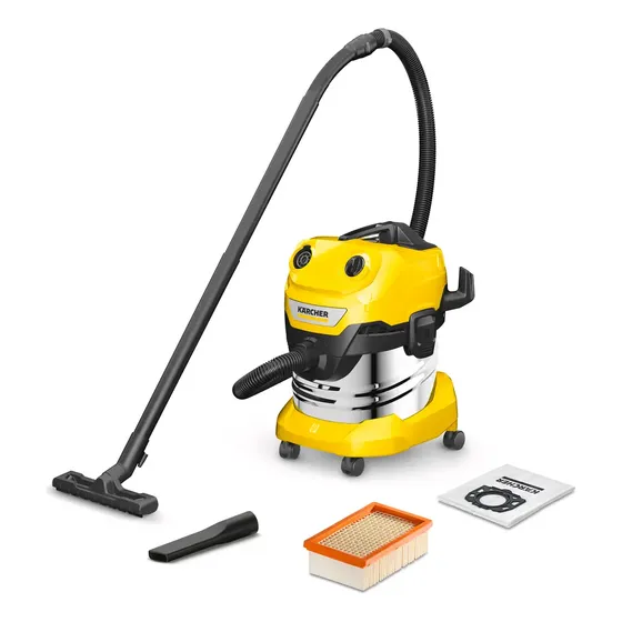 Aspiradora De Polvo Y Agua Wd4s 1000w 20l Karcher Color Amarillo | Cuotas sin interés