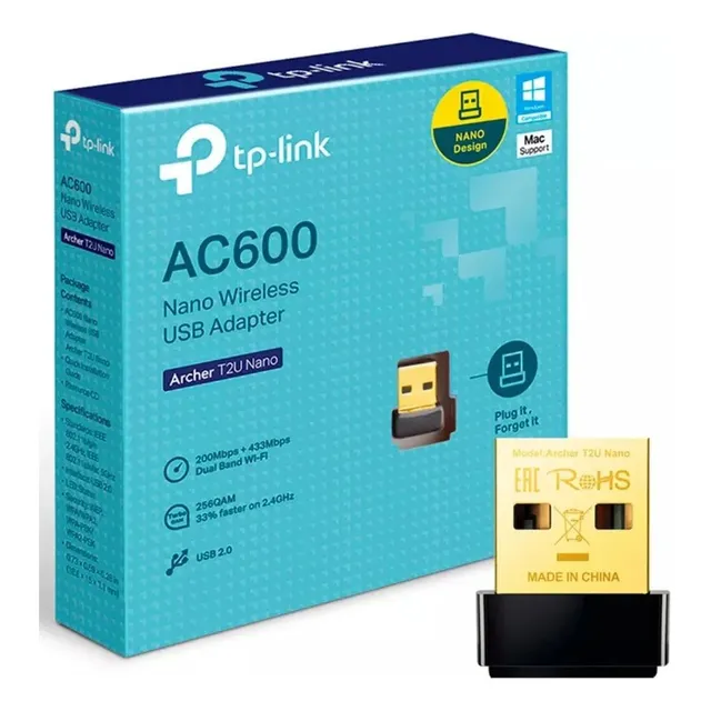 Adaptador Usb Wifi Dual Band Tp-link Archer T2u Nano