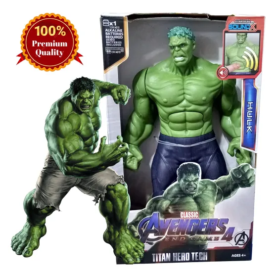 Muñeco The Hulk Articulado Con Sonido 30cm Power Fx