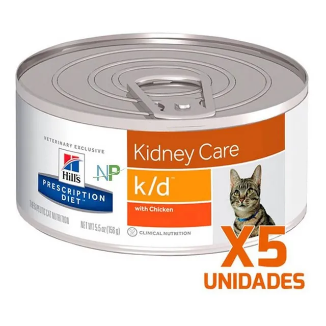 5 X Latas Hills K/d Felino Renal 156grs. Np