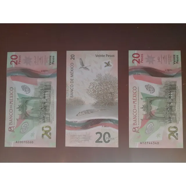 Billetes Con Número De Serie Consecutivos Excelente Estado 