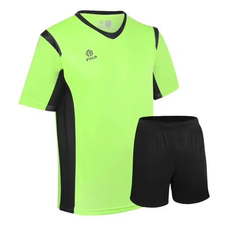 Camiseta Futbol Y Short - Verde Neón - Four Bundesliga - M