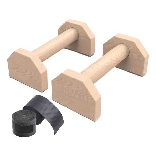 Set X2 Push Up Calistenia Madera + Acc Antideslizante El Rey
