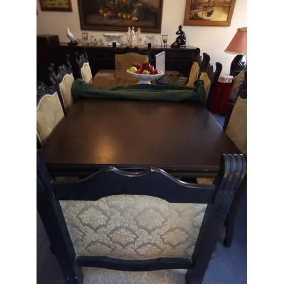 Juego De Comedor De  Madera  8 Puestos . Vintage 50 Años 