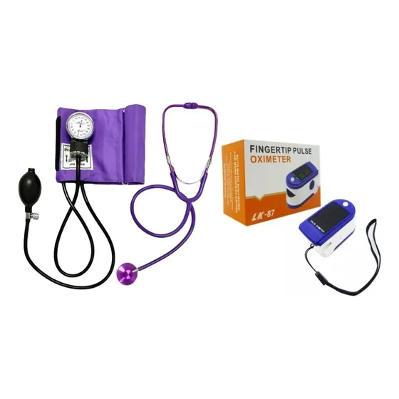 Kit Enfermeria Set Profesional Tensiometro Esteto + Oxímetro