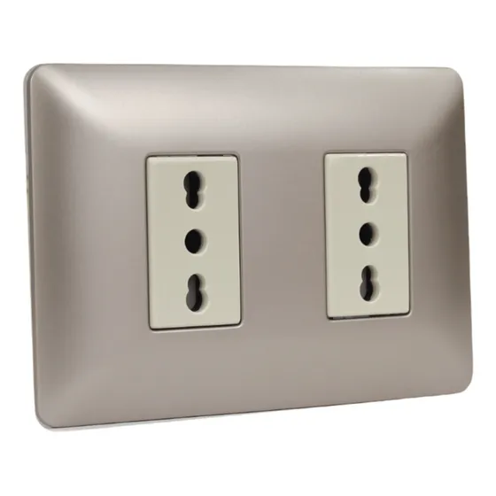 Tomacorriente Doble 2p+t 10/16a 220v Champagne 3920 Stanford