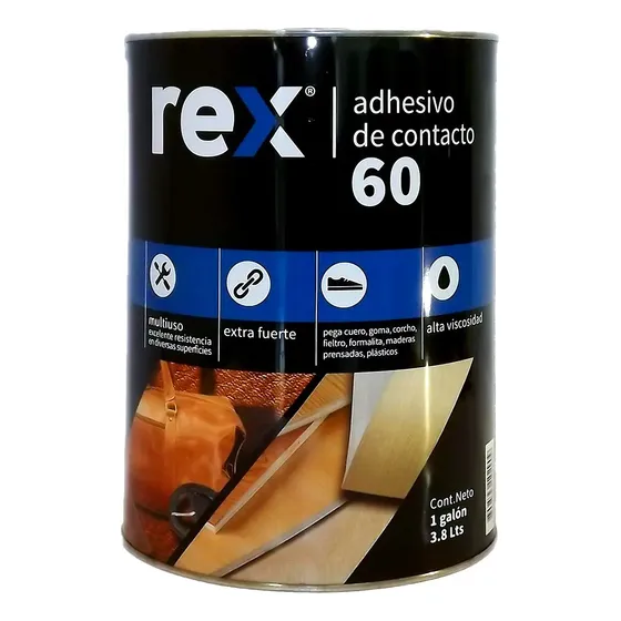 Adhesivo De Contacto Rex 60 Galon 3.8 Litros (tipo Agorex)