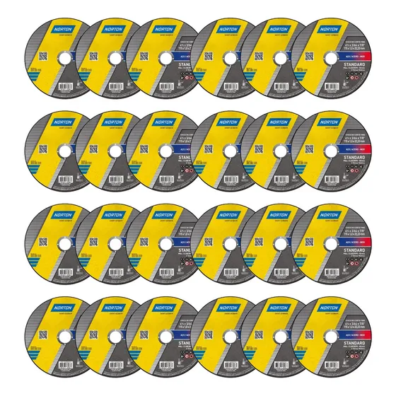 24 discos de corte Norton Standard de 4,1/2 pulgadas x 1,0 mm