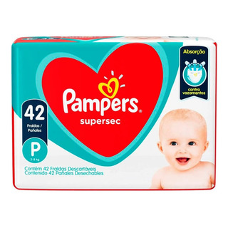 Fralda Infantil Pampers Supersec Mega 5 A 8 Kg P 42 Unidades Tamanho Pequeno (p) Fralda Infantil Pampers Supersec Mega 5 A 8 Kg P 42 Unidades Tamanho Pequeno (p)