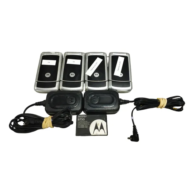 Lote 4 Telefonos Celulares Motorola W220 E2 Gsm 2g Chip 2ff
