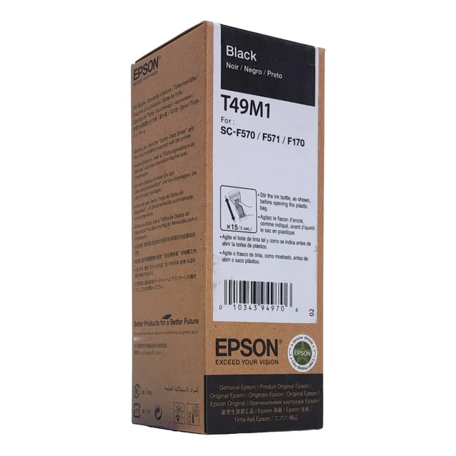 Tinta Epson Negra T49m120 140 Ml Sublimación F170 F570 F571