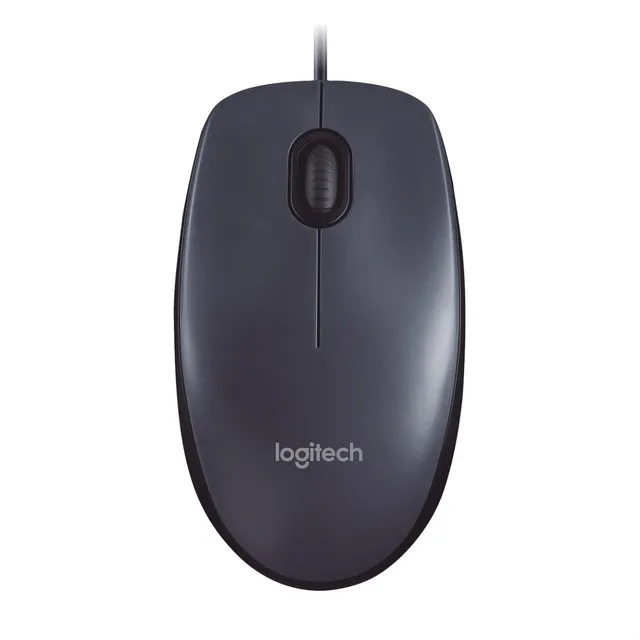 Logitech M90, Mouse Usb De Tamaño Normal, Cómodo, Con Cable Color Negro
