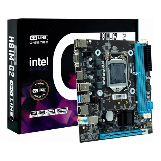 Placa Mae Goline Lga 1150 Ddr3 M.2-nvme/hdmi/vga Gl-h81m-g2