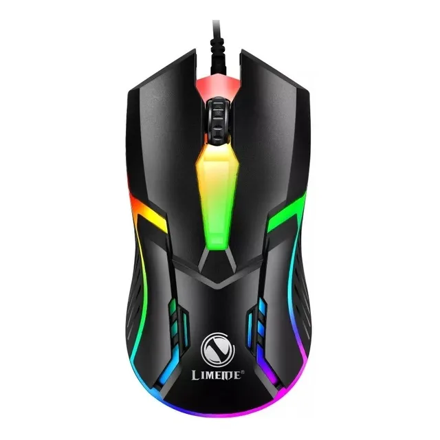 Mouse  Li Magnesium S1 Luminoso Con Cable Para Pc Negro 