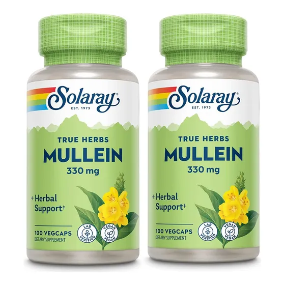 Suplemento Solaray De Hoja De Gordolobo, 330 Mg, 100 Cápsula