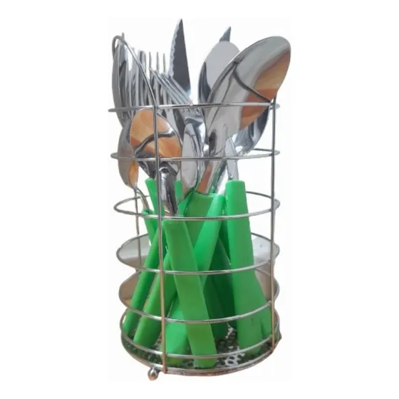 Escurre Cubiertos Organizador Utensilios Cocina Acero Cromo