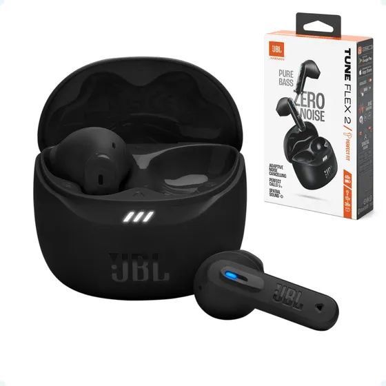 Fone De Ouvido Jbl Tune Flex 2 Bluetooth Anc Ip54 Multiponto