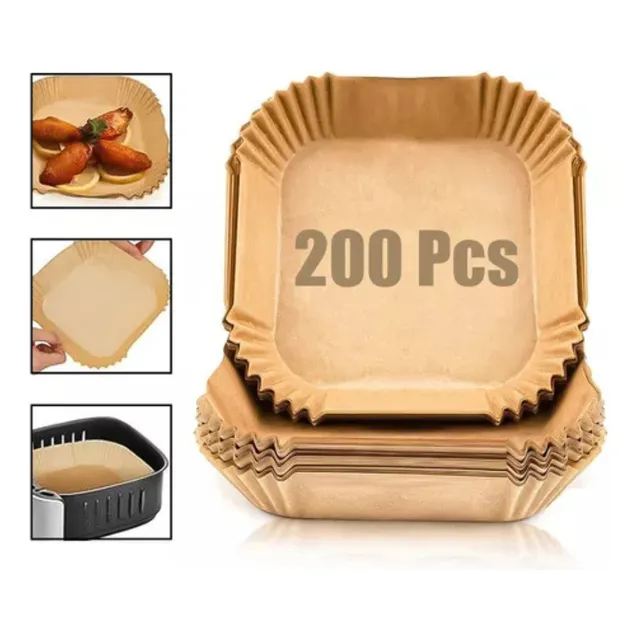 200 Forro Freidora Airfryer Papel Antiadherente Desechable
