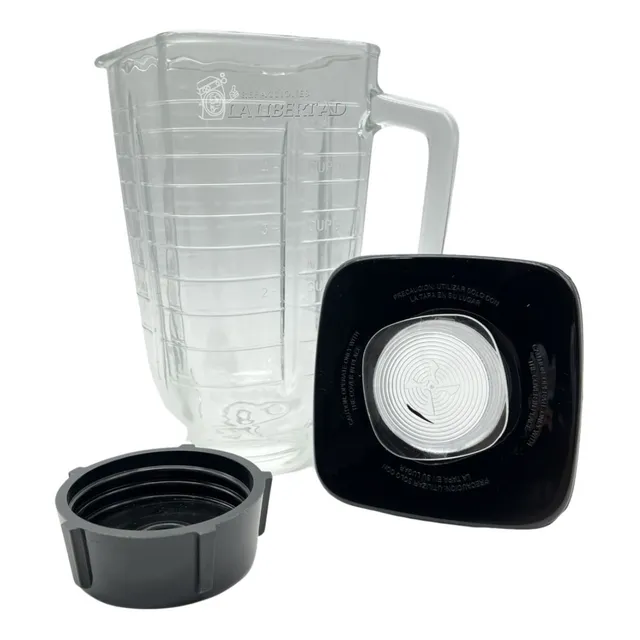 Vaso Para Licuadora Oster Cuadrado Con Tapa Y Portavaso