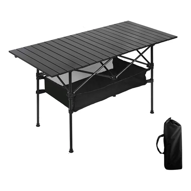 Mesa Pegable Para Camping Portatil Aluminio 95cm Largo