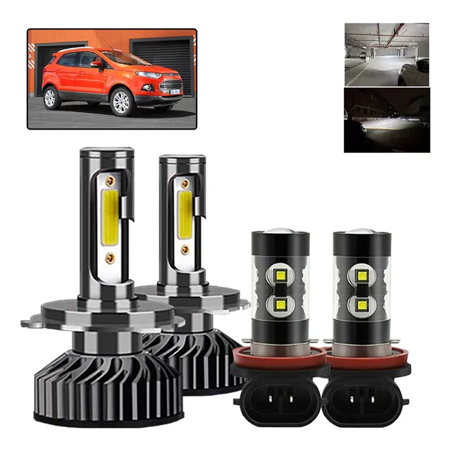 Cd- Kit De Focos Led H4 H11 Luz Alta/baja/niebla Para ford