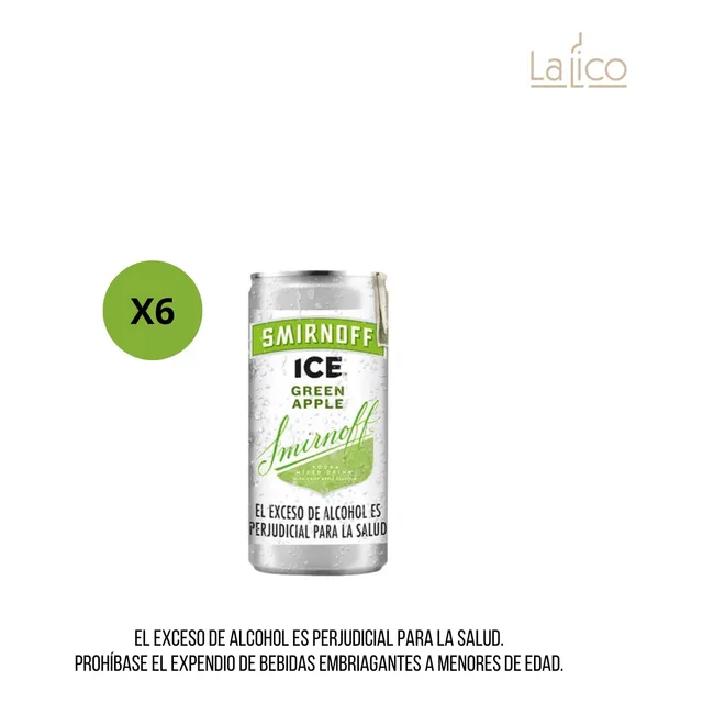 Smirnoff Ice Verde Lata 250 X6 - L