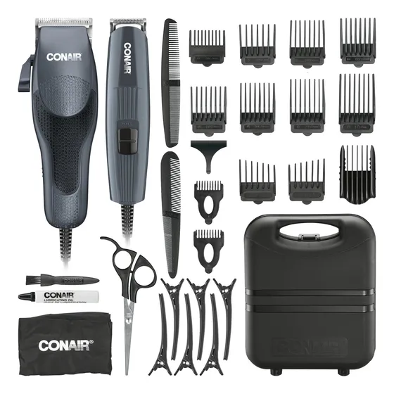Kit Profesional Maquina Para Cortar Cabello Cortadora Conair Color Negro