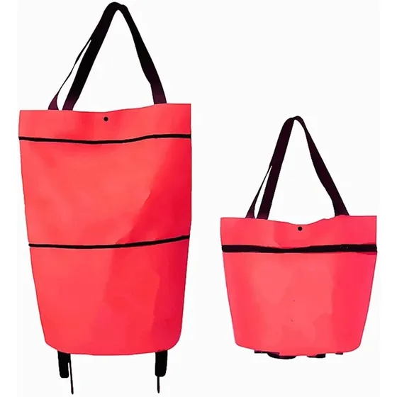 Carrito De Compras Plegable Con Rueda Eco Amigable Ambiental