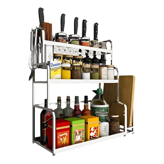 Estante De 3 Niveles Organizador De Utensilio De Cocina Rack