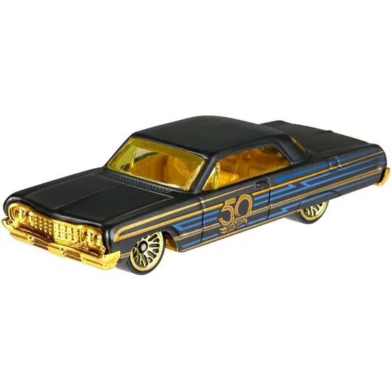 Hot Wheels Black & Gold  64 Impala Auto Escala 1/64