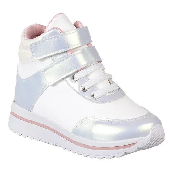 Tênis Infantil Cano Alto Brilho Conforto Escolar Macio Moda