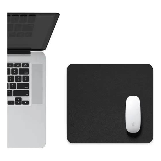 Mouse Pad 20x20cm Pequeno Preto Fino Acabamento Impermeavel