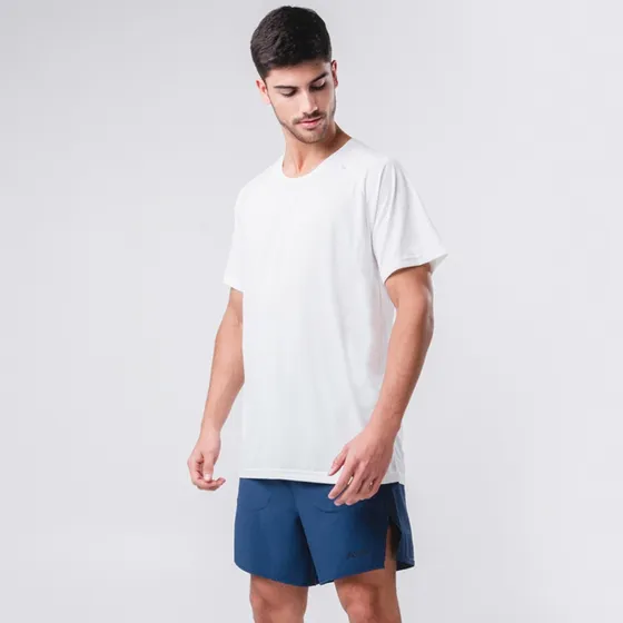 Remera Deportiva Manga Corta Blanca Dry Sense Atomik Hombre
