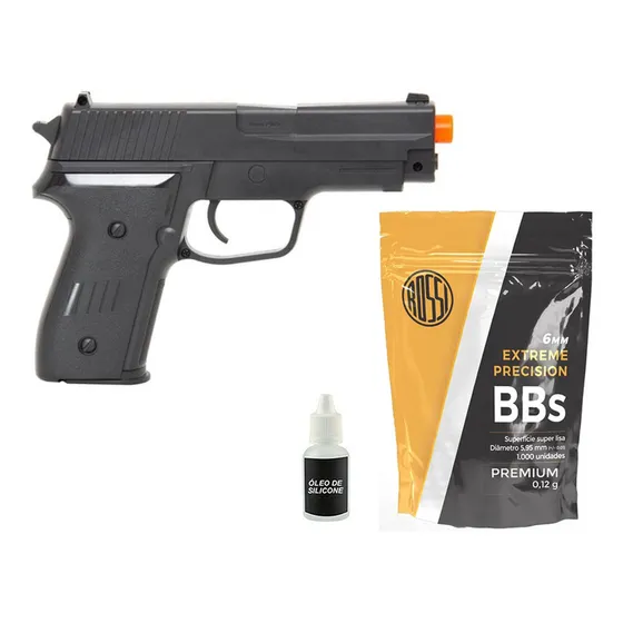 Arma Airsoft Vigor P226 Sig Sauer Spring + 1000 Bbs + Óleo