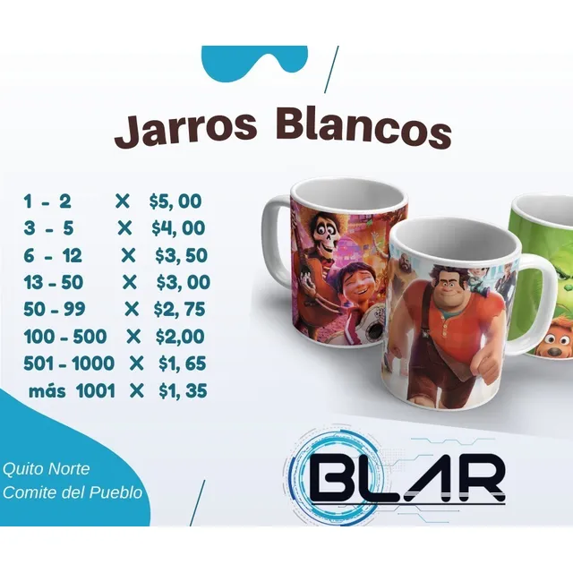 Tazas Jarros Sublimados Personalizados