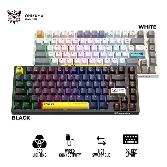 Teclado Mecánico Onikuma G58 Rgb Switch Marrón Usb A Tipo C