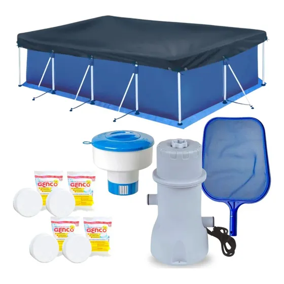 Piscina 5000l+ Bomba 220v+ Capa, Forro+ Peneira+ Flutuador
