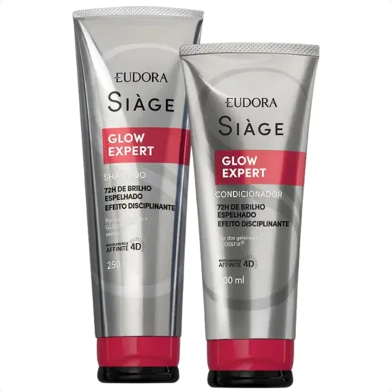 Kit Shampoo E Condicionador Glow Expert Brilho Siage Eudora