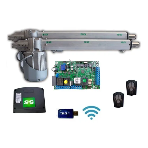 Kit Duo Combat 1/4 Hp Seg Porton Abatible Con Modulo Wifi