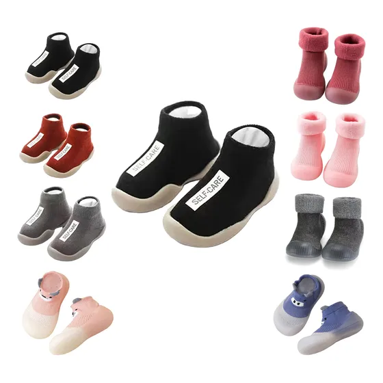 Media Zapato / Botín Bebe Zuela En Goma Antideslizante