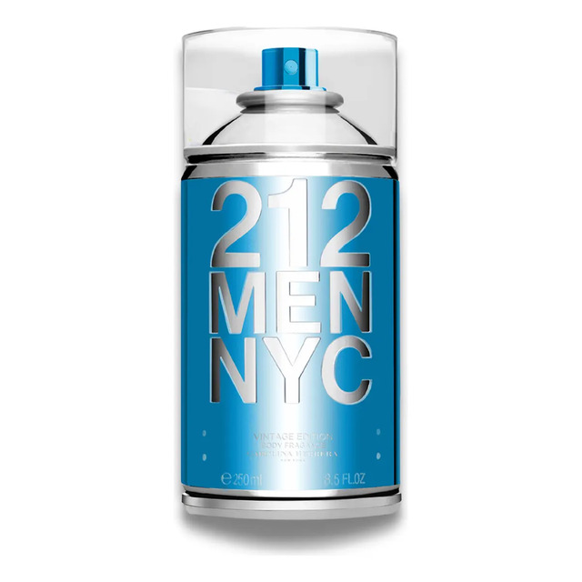Body Spray Carolina Herrera 212 Men Nyc Body Fragrance 250 Ml