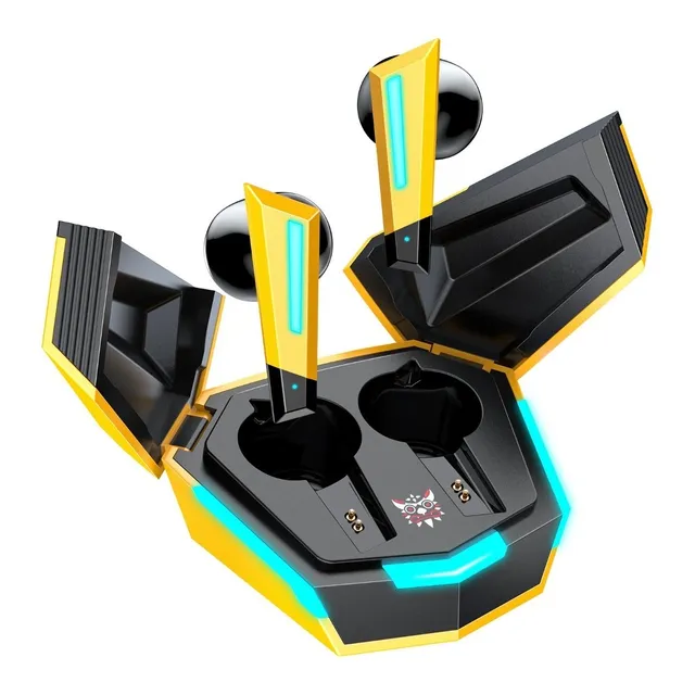 Audífonos Tws In-ear Gamer Inalámbricos Onikuma T32 Amarillo